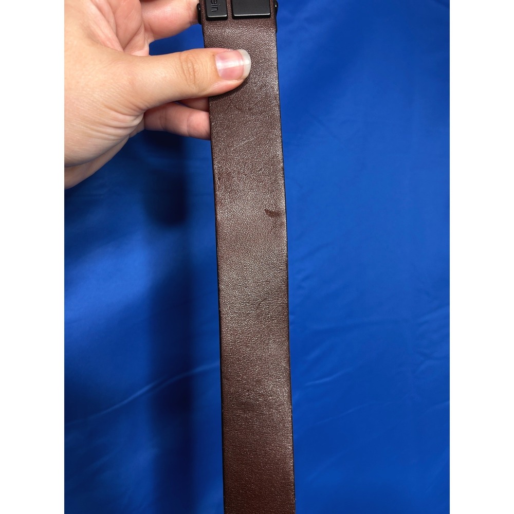Calvin Klein Mens Brown Genuine Leather Belt Sz 42 Classic Everyday Minimalist - Picture 8 of 8